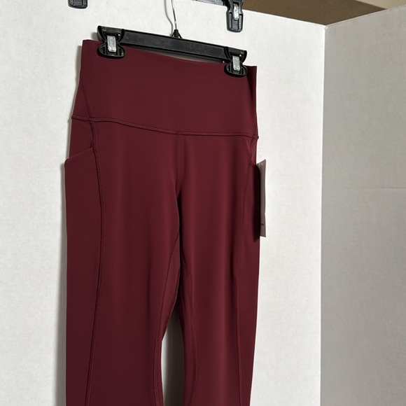 Lululemon Leggings Align HR Pant 25” Pockets Size 4 Red Merlot RDMR NEW - Picture 2 of 7